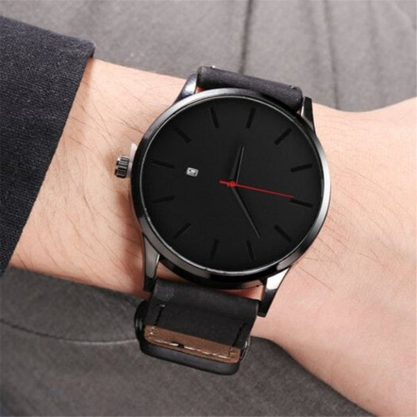 Veile Studios Men's Fashion Leather Quartz Casual Sports Male Wristwatch Watches