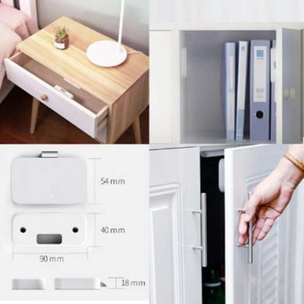 Yeelock Smart Drawer Cabinet Lock Keyless Bluetooth App Unlock Anti Theft Switch White Door Locks & Lock Mechanisms