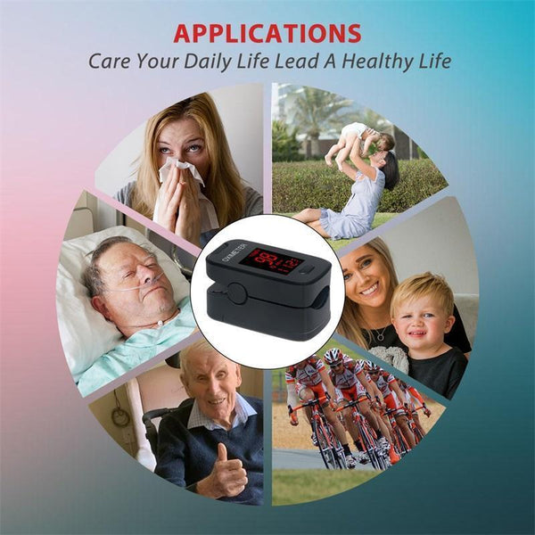 Black Fingertip Accurate Reliable Pulse Oximeter Oximeters