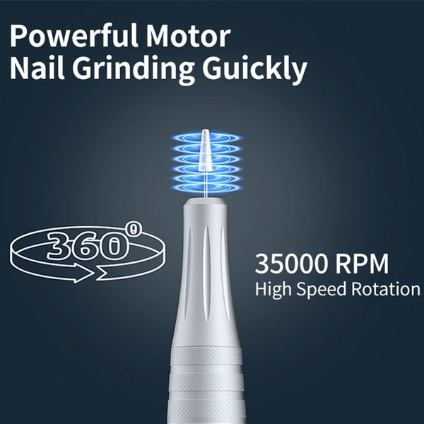 Rechargeable Electric Cordless Nail Drill Machine 35000 Rpm Uv Gel Dryer Lamp Electric Files & Tools