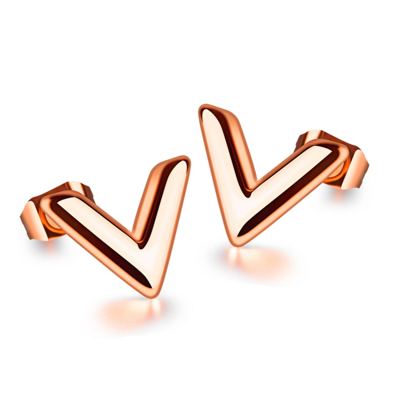 Veile Studios Simple Fashion Titanium Steel Unique Shape Earrings