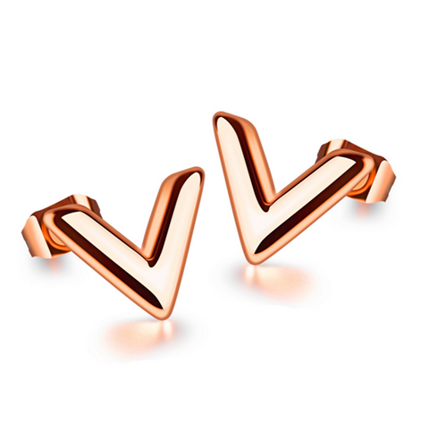 Veile Studios Simple Fashion Titanium Steel Unique Shape Earrings