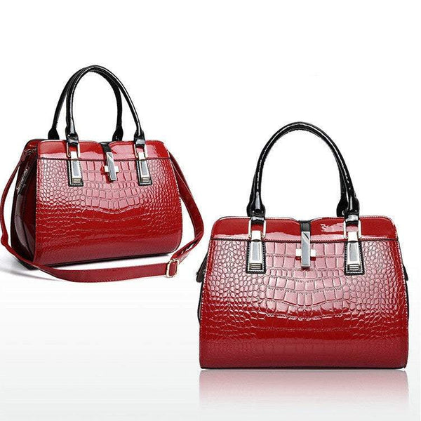 Handbags Style Ladies Pu Leather Shoulder Bag Portable Cross Body Burgundy