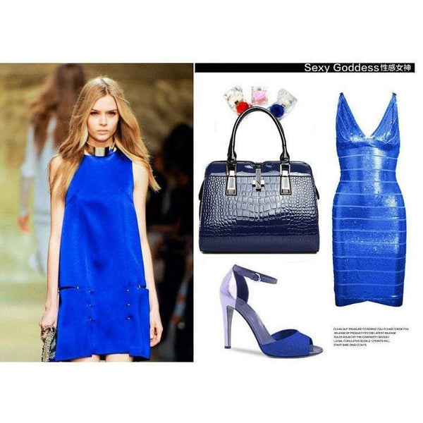 Handbags Totes Style Ladies Pu Leather Shoulder Bag Portable Crossbody Navy Women's Bags & Handbags