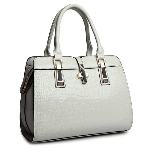 Handbags Totes Style Ladies Pu Leather Shoulder Bag Portable Crossbody White