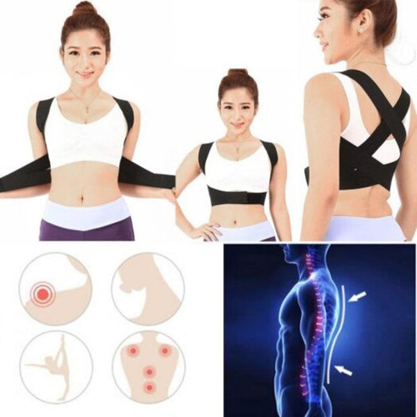 Therapy Straps Back Neck Corrector Spine Posture Black M Orthotics Braces & Sleeves