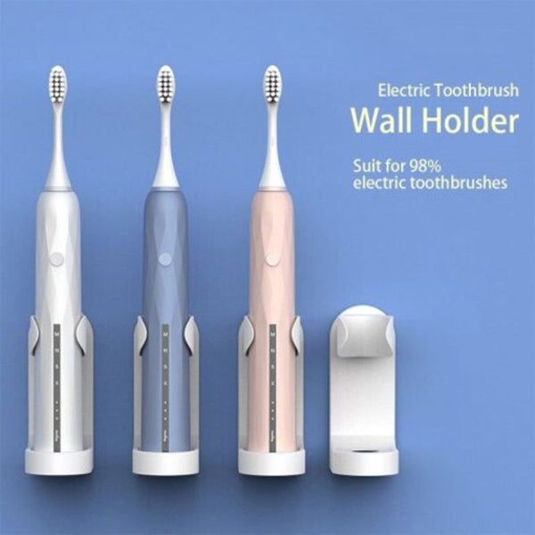 Upgraded Universal Electric Toothbrush Holder With Sticker Removable Wall Mount 1 Pack Tumblers & Toothbrush Holders