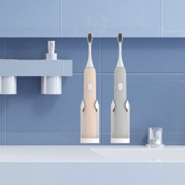 Upgraded Universal Electric Toothbrush Holder With Sticker Removable Wall Mount 1 Pack Tumblers & Toothbrush Holders