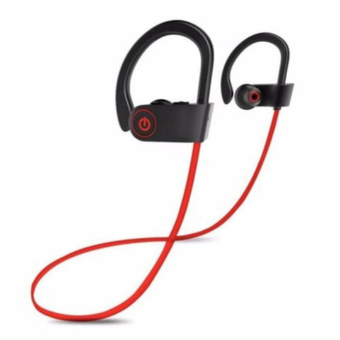Wireless Bluetooth Sports Headphones With Microphone Ipx7 Waterproof Hd Rosso Red