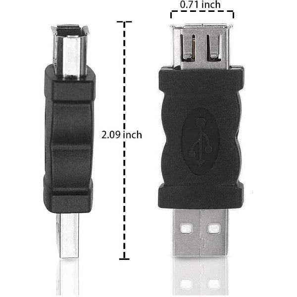 Firewire Ieee 1394 6 Pin Female To Usb 2.0 Type A Male Adaptor Adapter Cameras Mobile Phones Mp3 Player Pdas Black Wholesale