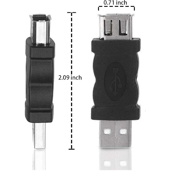 Firewire Ieee 1394 6 Pin Female To Usb 2.0 Type Male Adaptor Adapter Cameras Mobile Phones Mp3 Player Pdas Black Wholesale Firewire Cables & Adapters