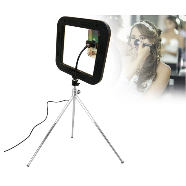 28Cm Led Square Light With Tripod For Live Studio Makeup Photography Filter Rings & Holders