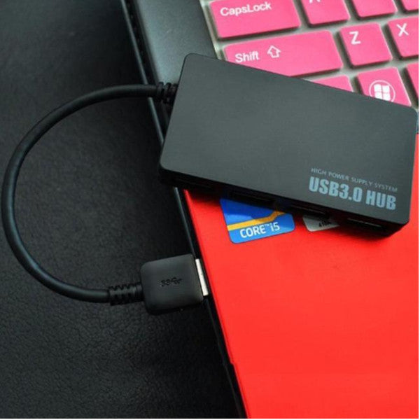 Usb Adapter Ultra Thin 4 Port 3.0 Hub High Speed Indicator Light For Multi Device Computer Laptop Splitter Usb Cables Hubs & Adapters