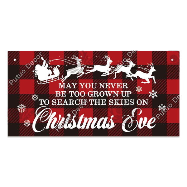 New Year Decoration Home Wooden Hanging Sign Door Christmas Tree Ornament Gift Plaques & Signs