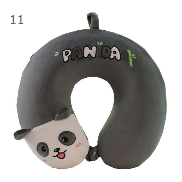 Animal Pattern Memory Cotton U Shaped Travel Pillow Car Neck Noon Rest Pillows