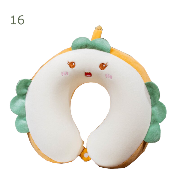 Animal Pattern Memory Cotton U Shaped Travel Pillow Car Neck Noon Rest Pillows