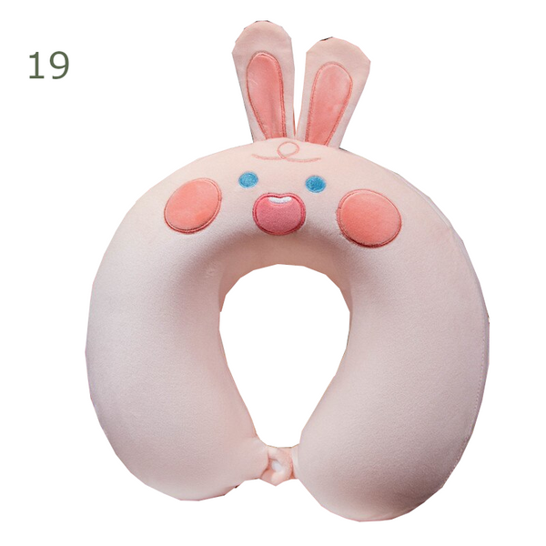 Animal Pattern Memory Cotton U Shaped Travel Pillow Car Neck Noon Rest Pillows