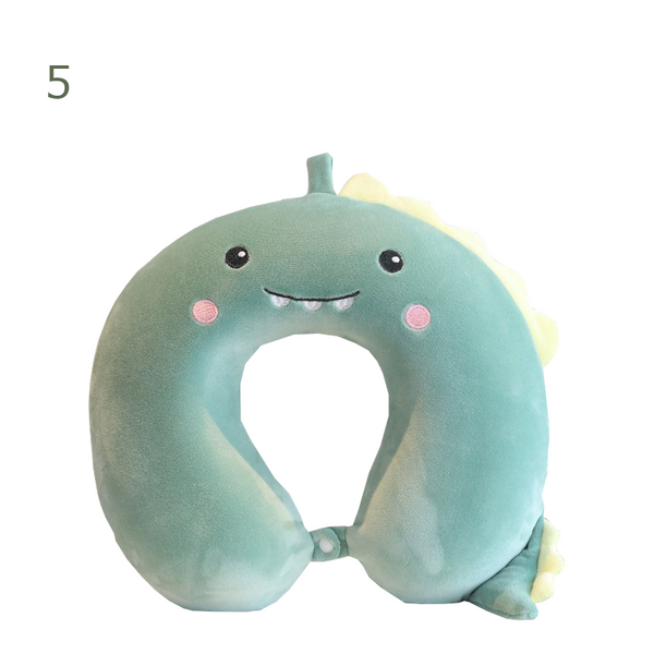 Animal Pattern Memory Cotton U Shaped Travel Pillow Car Neck Noon Rest Pillows