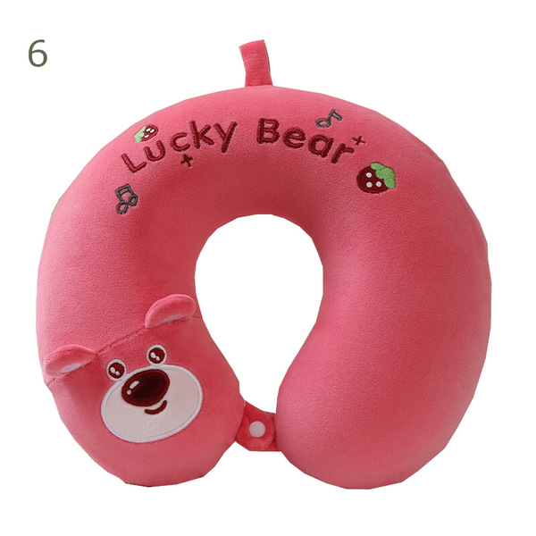 Animal Pattern Memory Cotton U Shaped Travel Pillow Car Neck Noon Rest Pillows