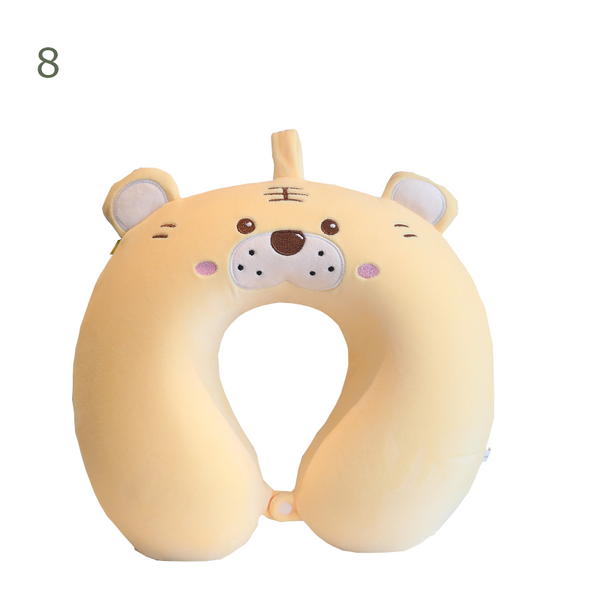 Animal Pattern Memory Cotton U Shaped Travel Pillow Car Neck Noon Rest Pillows
