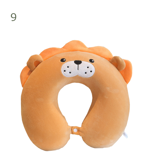 Animal Pattern Memory Cotton U Shaped Travel Pillow Car Neck Noon Rest Pillows