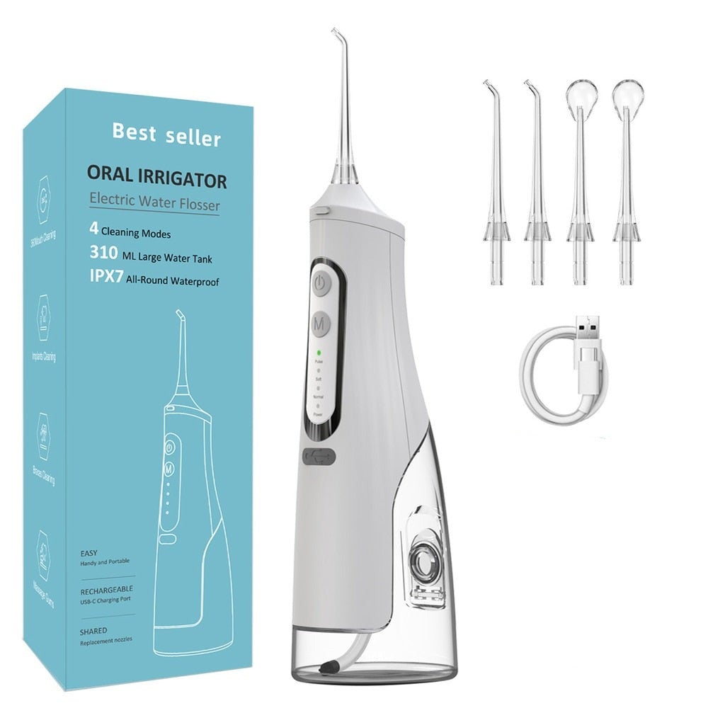 Air & Water Flossers Portable Oral Irrigator Usb Charging Electric Dental Water Jet Flosser 310Ml Tank