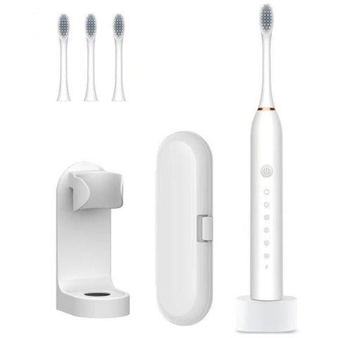 Newest Ultrasonic Electric Toothbrush Rechargeable Usb With Base 6 Mode Adults Sonic Ipx7waterproof Travel Box Holder