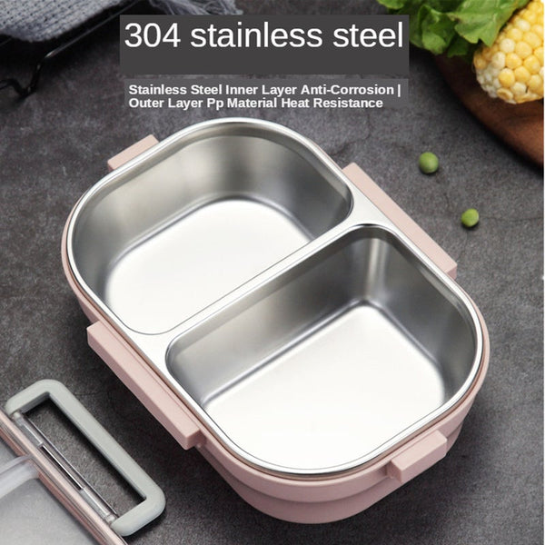 Newly Upgraded Leak Proof Lunch Box 304 Stainless Steel Bento School Office Field Portable Compartment Sealed Food Container