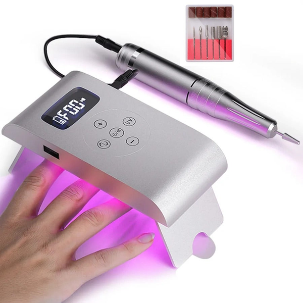 Rechargeable Electric Cordless Nail Drill Machine 35000 Rpm Uv Gel Dryer Lamp Electric Files & Tools