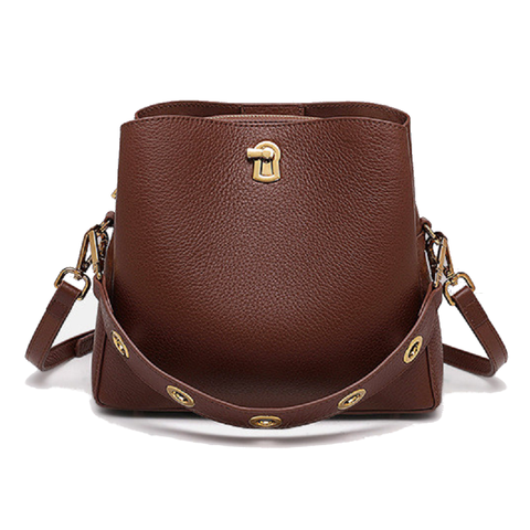 New Women's Fashion Top Layer Leather Hand-Held Messenger Bag