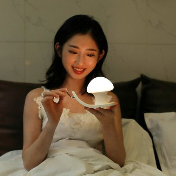 Night Light Usb Charging Led Mobile Phone Bracket Silicone Snail Lamp White