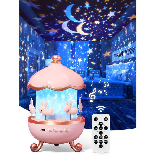 Night Light Projector For Kids Nursery With Space Rotation Usb Rechargeable Led Lamp Lamps