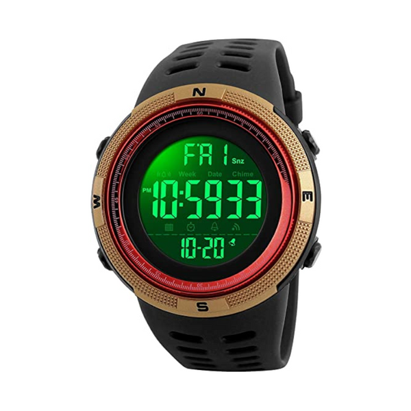 Veile Studios Night Light Sports Electronic Watch Multifunctional Waterproof Black Watches