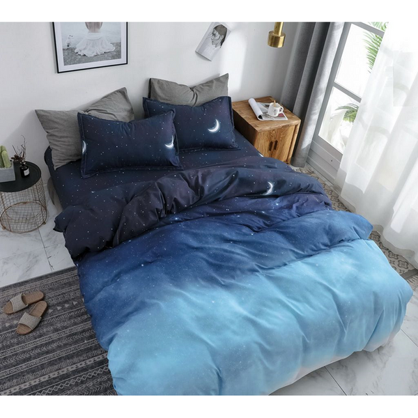Fabric Fantastic Night Blue Duvet Quilt Cover Set Quilt Covers