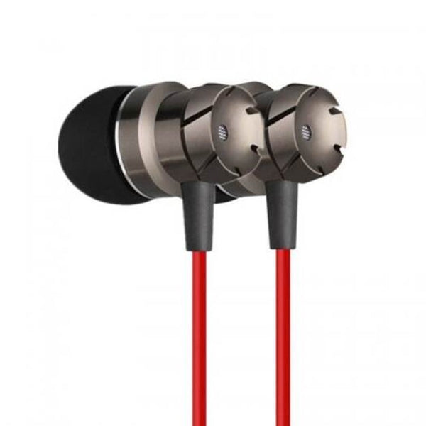 Nightingale Deep Heavy Bass In Ear Noise Isolating Headphones Mic Red
