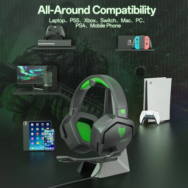 Headsets Noise Canceling Mic Stereo Sound Gaming Headphones For Ps5 Ps4 Xbox One