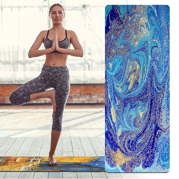 Non-Slip Yoga Mat Portable Foldable Gym Durable Non-Skid Mats Pilates Exercise