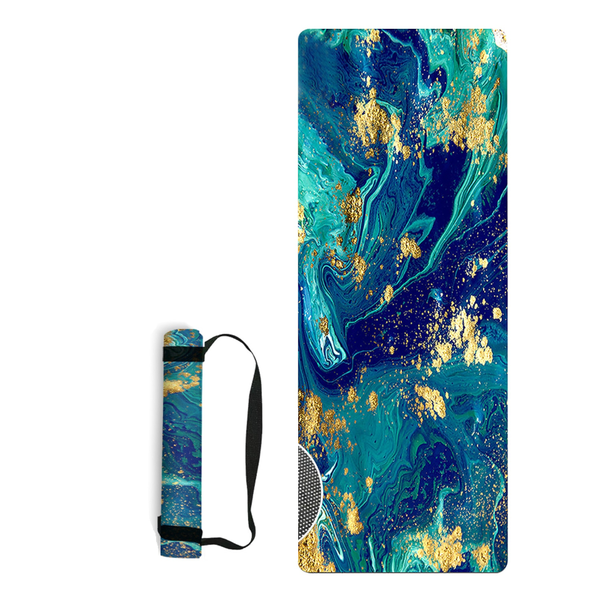 Non Slip Yoga Mat Portable Foldable Gym Durable Non Skid Mats Pilates Exercise Mats & Non Slip Towels