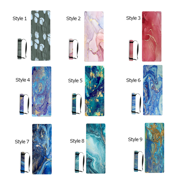 Non Slip Yoga Mat Portable Foldable Gym Durable Non Skid Mats Pilates Exercise Mats & Non Slip Towels