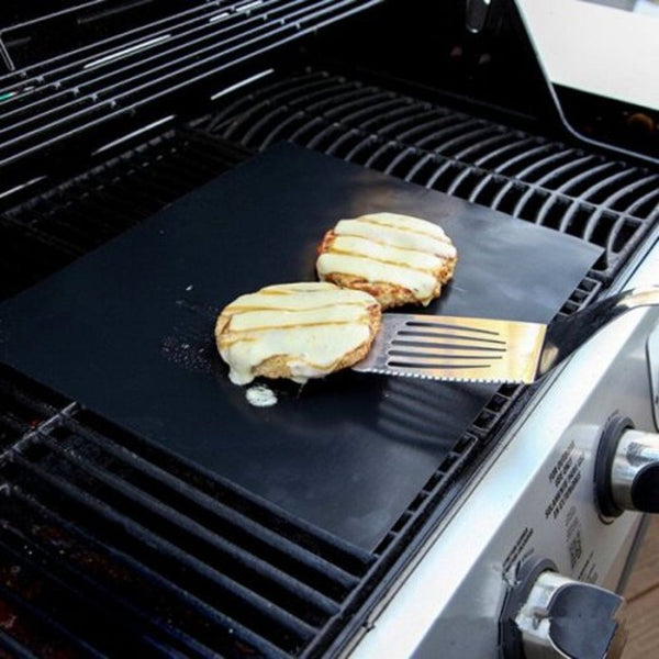 Non Stick High Temperature Barbecue Mat Black Barbecue Tools