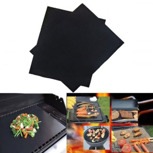 Non Stick High Temperature Barbecue Mat Black Barbecue Tools