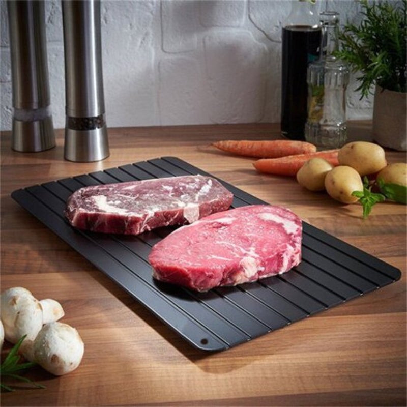 Non Stick Kitchen Fast Defrosting Tray Black Baking Trays
