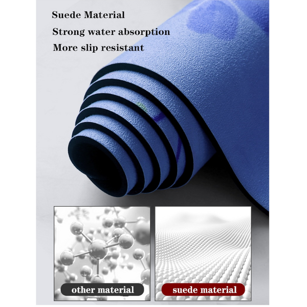 Non Slip Tpe Suede Yoga Mat Eco Friendly Carpet For Pilates Exercise Pad Mats & Non Slip Towels