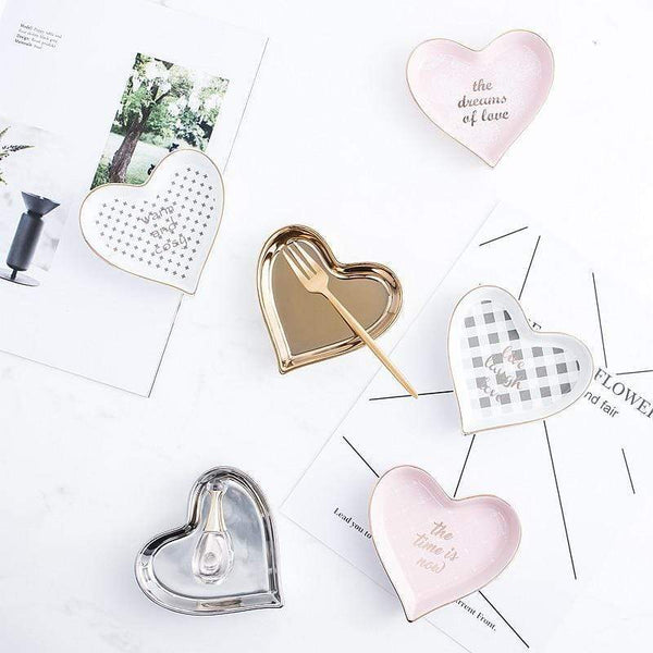 Veile Studios Nordic Heart Dish Jewellery Rings Earrings Holder Home Storage Jewellery Holders & Organisers