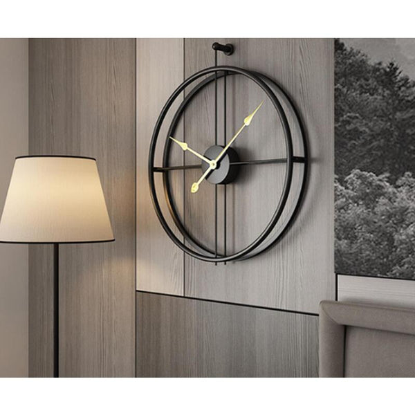 Nordic Creative Fashion Iron Wall Clock Living Room Bedroom Simple Craft
