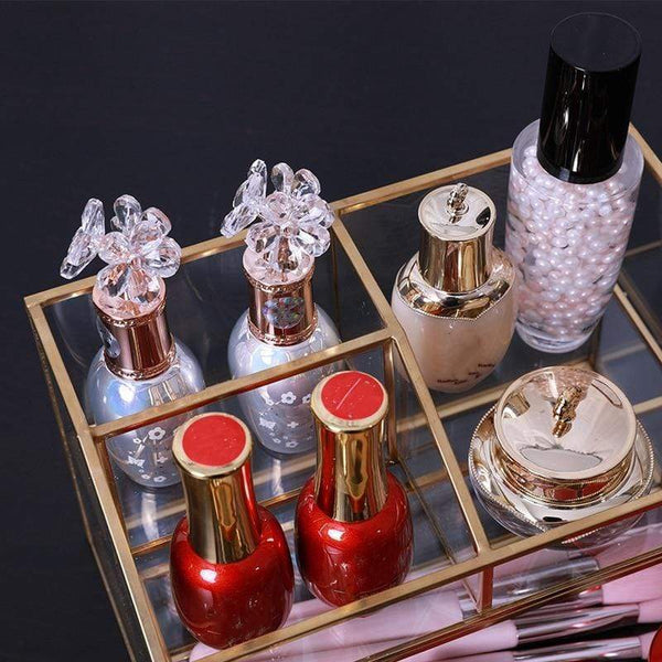 Elegant Glass Storage Box Bathroom Accessories Bedroom Decor Storage Boxes