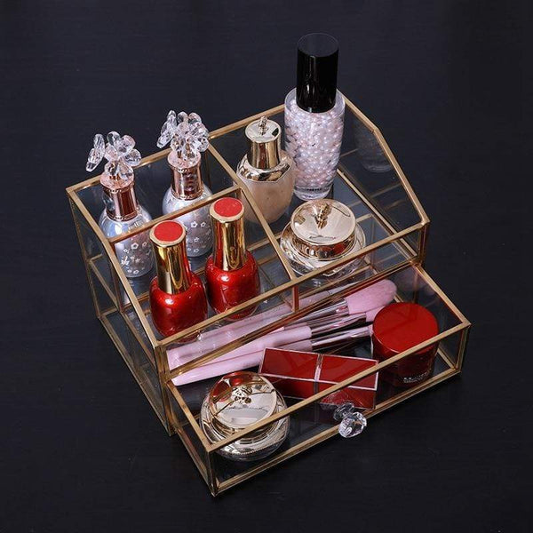 Elegant Glass Storage Box Bathroom Accessories Bedroom Decor Storage Boxes