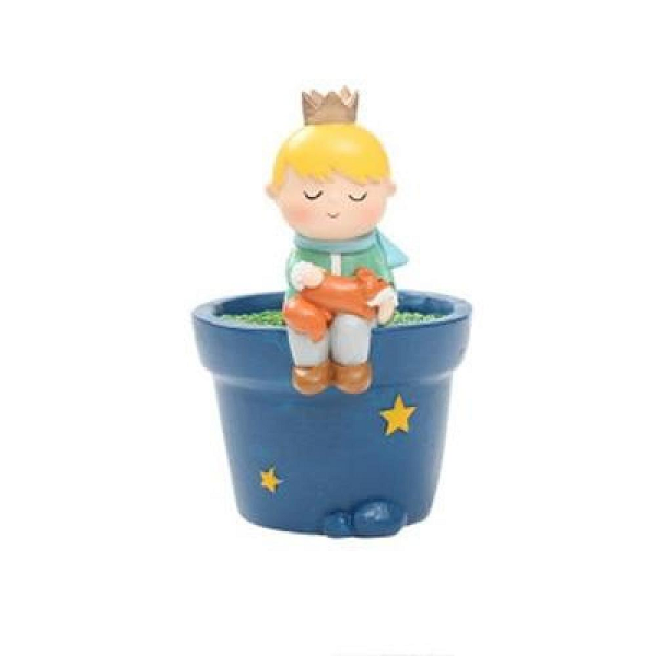 Nordic Cartoon Fairy Prince Resin Flower Pot Desktop Decoration Cute Boy Baskets Pots Window Boxes
