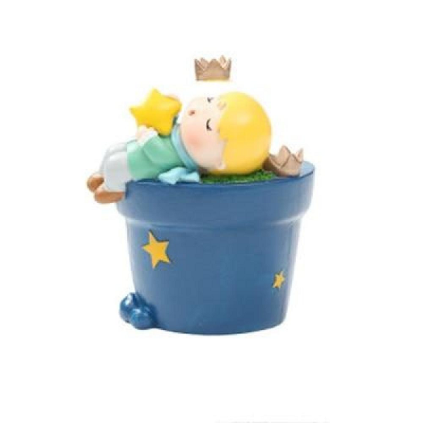 Nordic Cartoon Fairy Prince Resin Flower Pot Desktop Decoration Cute Boy Baskets Pots Window Boxes