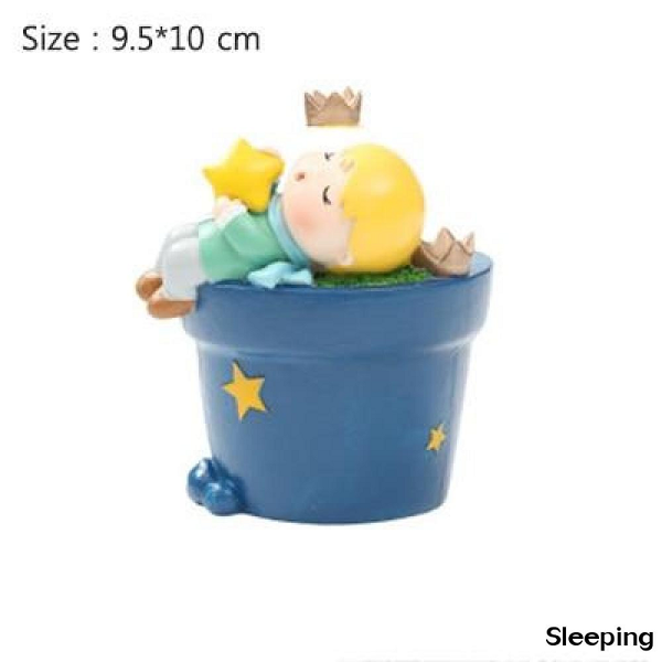 Nordic Cartoon Fairy Prince Resin Flower Pot Desktop Decoration Cute Boy Baskets Pots Window Boxes